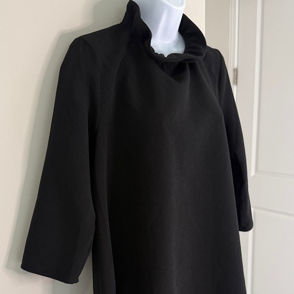 Pomander Place by Tuckernuck Daphne High Neck Black Long Sleeve Dress - Picture 3 of 8